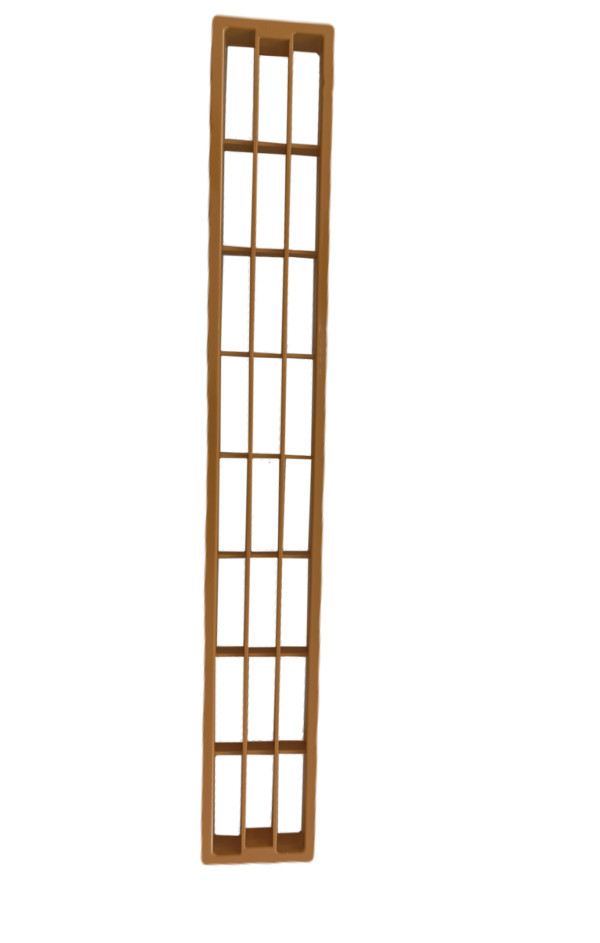 Větrací mřížka plastová, 445x55mm - buk