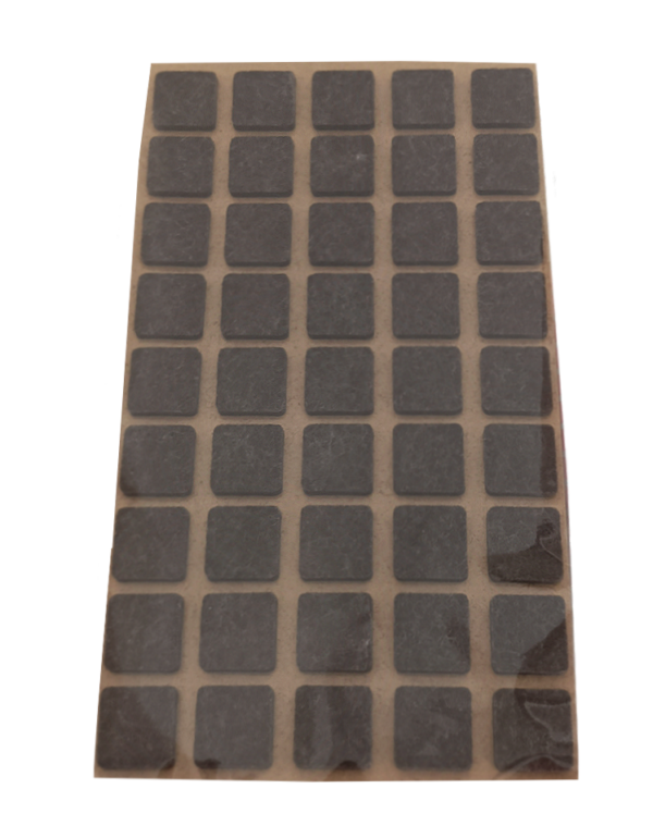 Samolepicí filc, 14x14mm (45ks/arch)-hnědý