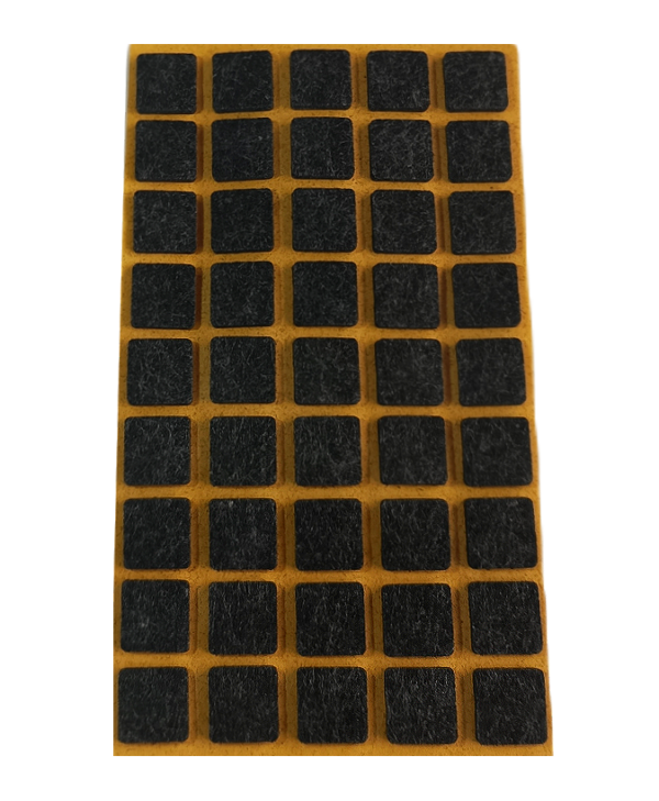 Samolepicí filc, 14x14mm (45ks/arch)-černý