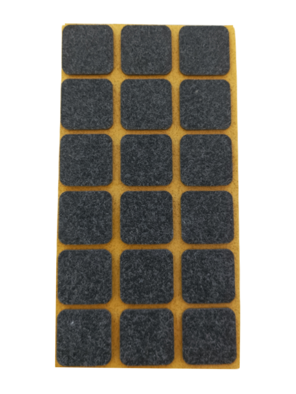 Samolepicí filc, 25x25mm (18ks/arch)-černý