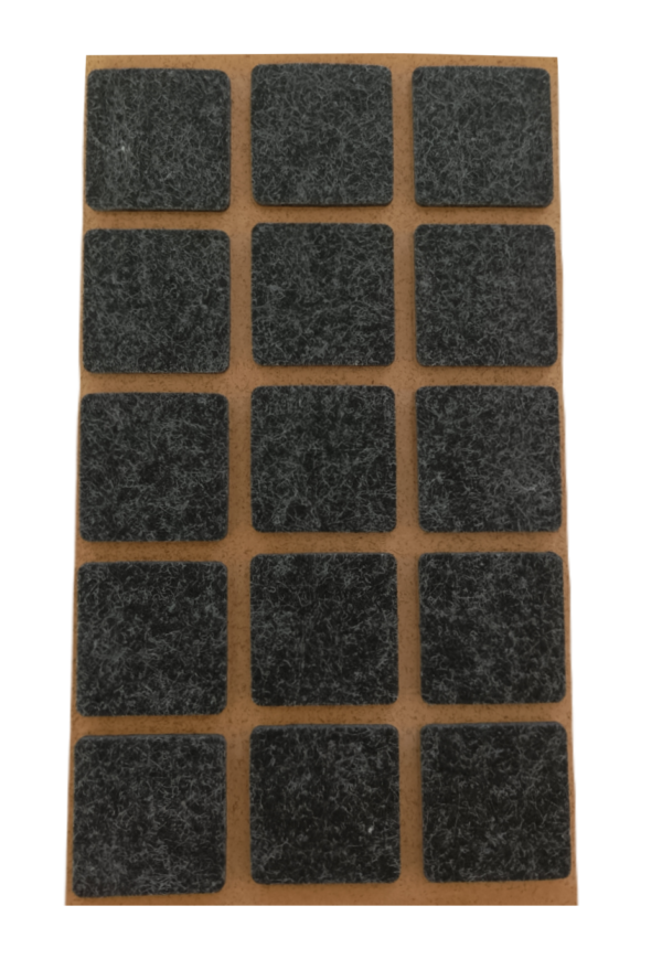 Samolepicí filc, 28x28mm (15ks/arch)-černý