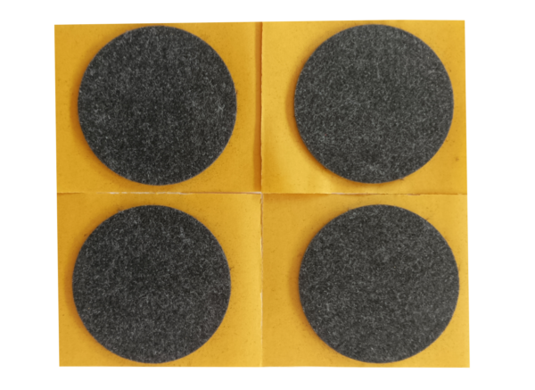 Samolepicí filc-kulatý, 70mm (4ks/arch)-černý