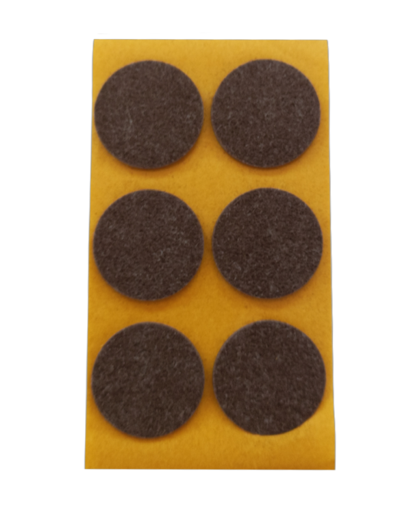 Samolepící filc-kulatý, 40mm INDUSTRIAL PACKAGING - hnědý