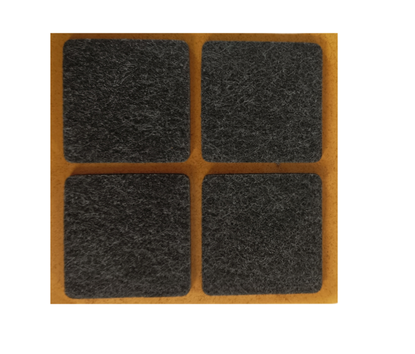 Samolepicí filc, 40x40mm (4ks/arch)-černý