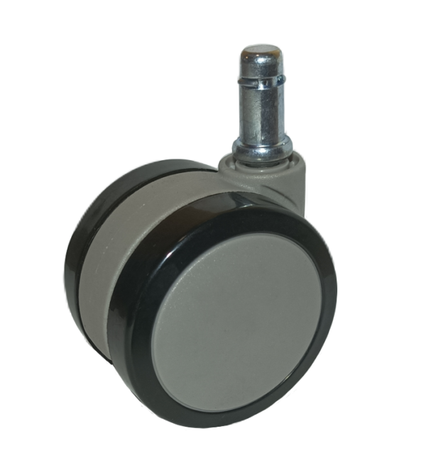 60mm PU kolečko, bez brzdy, 11mm čep, úzký krk