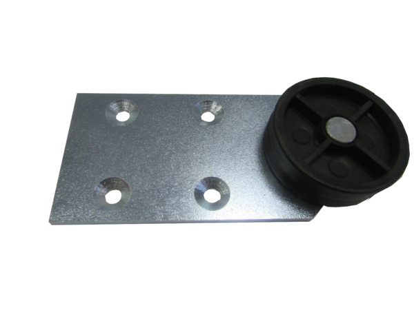 Pojezdové kolečko - boční úchyt (4 díry) - plast (113x50x18mm)