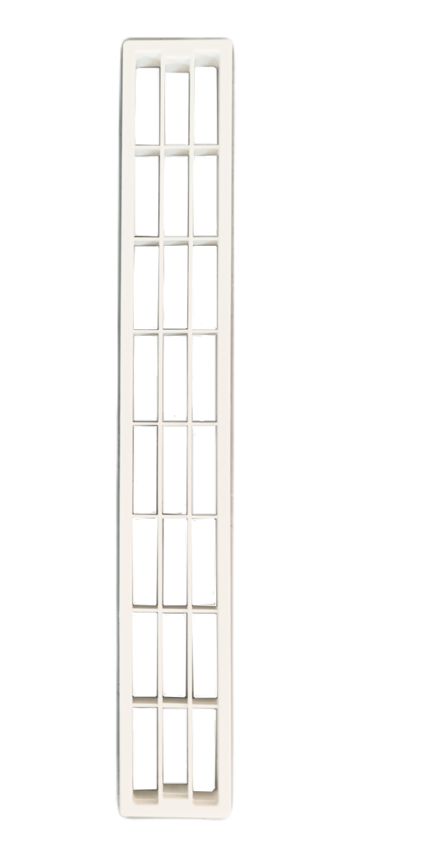Větrací mřížka plastová, 445x55mm - bílá