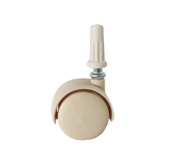 40mm kolečko-bez brzdy (8mm čep+pl.insert)-bílé