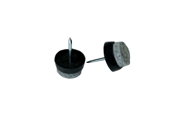 Kluzák s filcem, 19mm (černý plast; šedý filc)