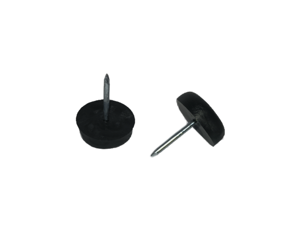 Plastový kluzák s hřebem, 10mm-černý