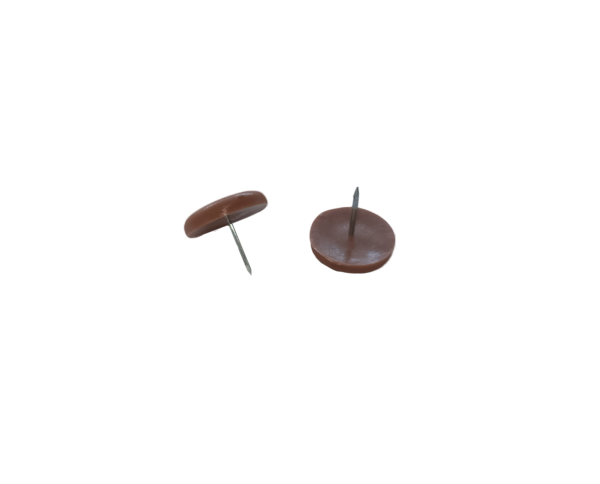 Plastový kluzák s hřebem, 29mm-sv.hnědý