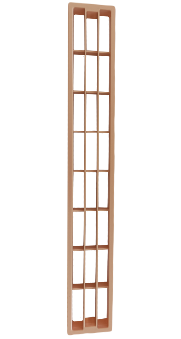 Větrací mřížka plastová, 445x55mm - sv.buk30