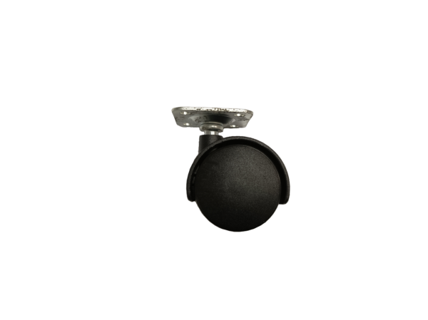 40mm kolečko, bez brzdy, s plotýnkou, černé - (optická vada)