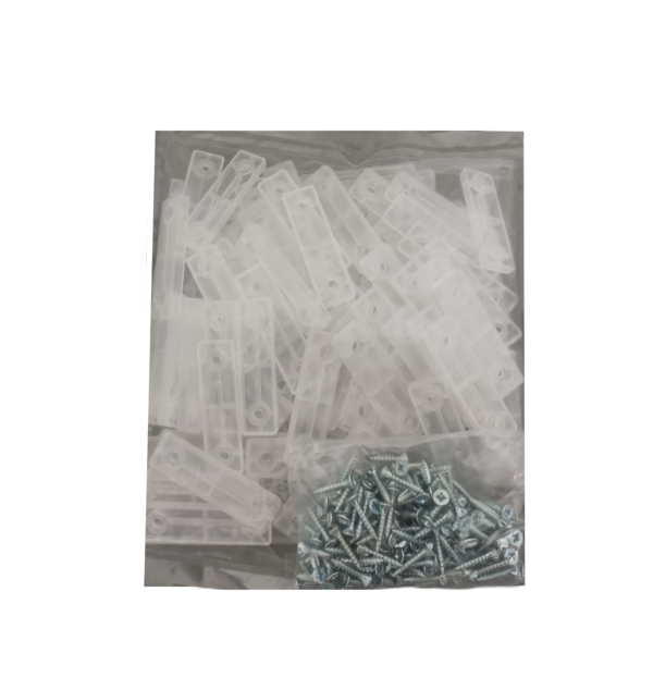 Balíček: kluzák k našroubování 238 transparentní 100ks + vrut 3x16mm 200ks