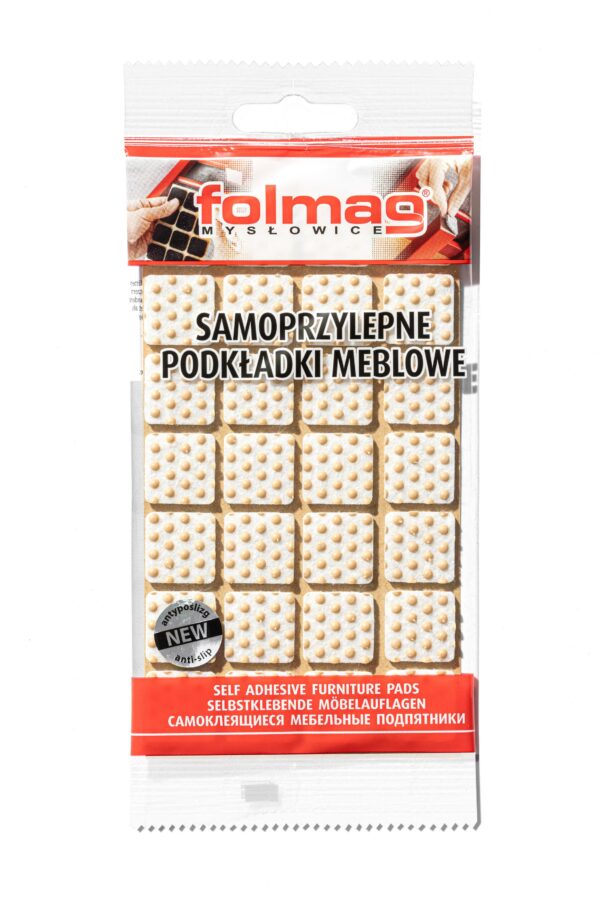 Samolepicí filc-čtvercový, 20x20mm (28ks/arch)-bílý - Image 2