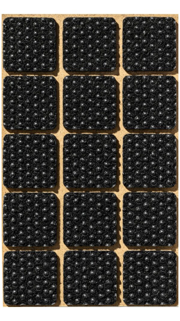 Samolepicí filc-čtvercový, 30x30mm (15ks/arch)-černý