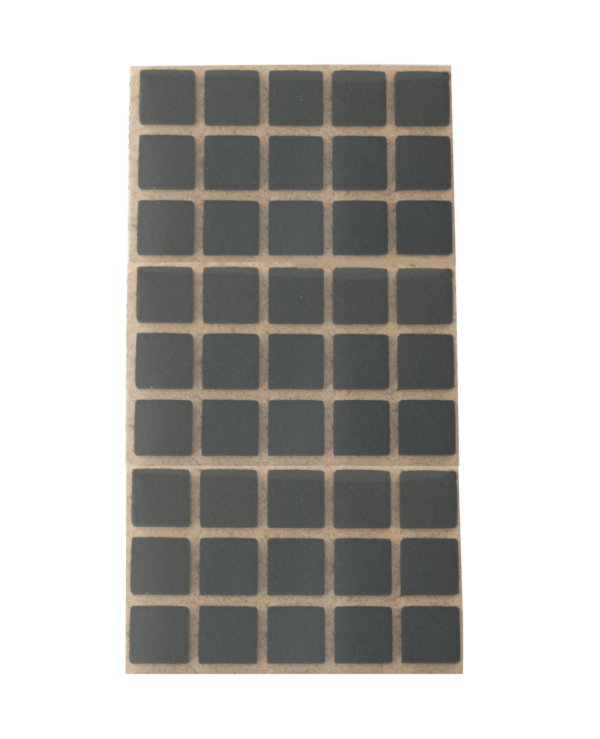 Samolepicí filc, 15x15mm (45ks/arch)-černý