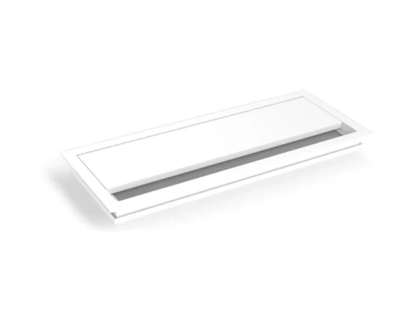 Průchodka kabelů Geco do stolu hranatá šířka 240 mm - bílá