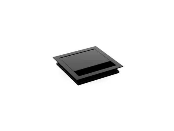 Průchodka kabelů Geco do stolu hranatá hloubka 100 mm - černá