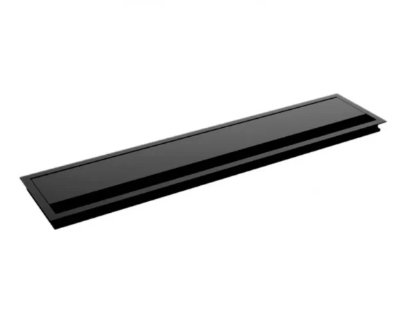 Průchodka kabelů Geco do stolu hranatá hloubka 450 mm - černá
