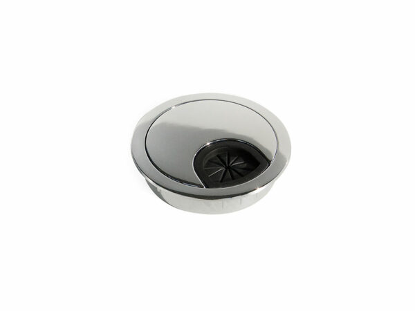 Kulatá průchodka Ø60 mm – chrom (8 ks)