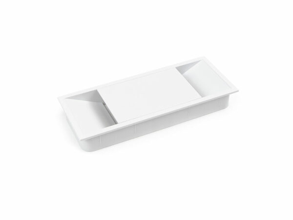 Plastová obdélníková průchodka 152x61mm – bílá (10 ks)