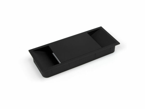 Plastová obdélníková průchodka 152x61mm – černá (10 ks)