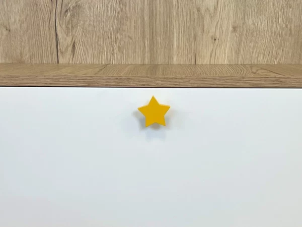 Nábytková knopka Hvězdička žlutá - Image 2