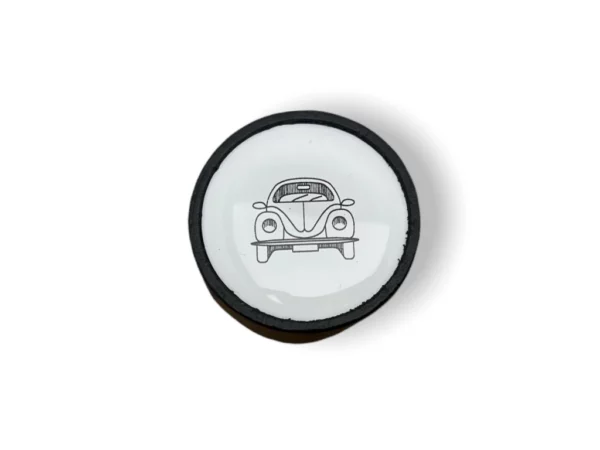 Nábytková knopka Bianco černá, motiv auto V34